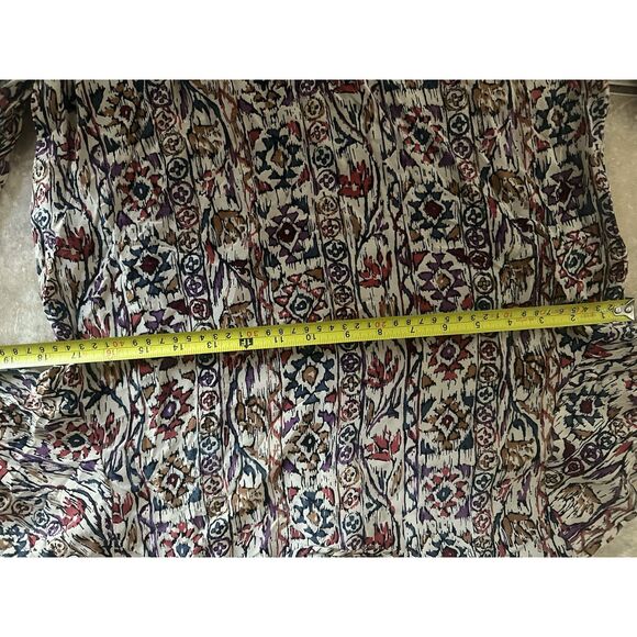 TESS 12 Silk Vintage Blouse Top Graphic Print Lightweight - Picture 5 of 5